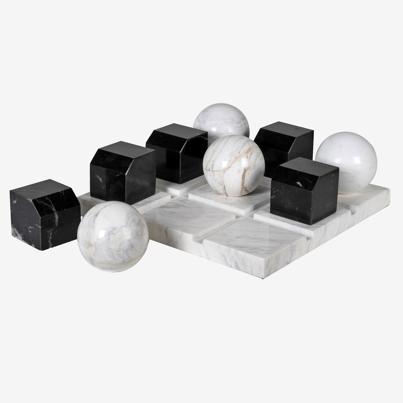 Monochrome Marble Noughts & Crosses